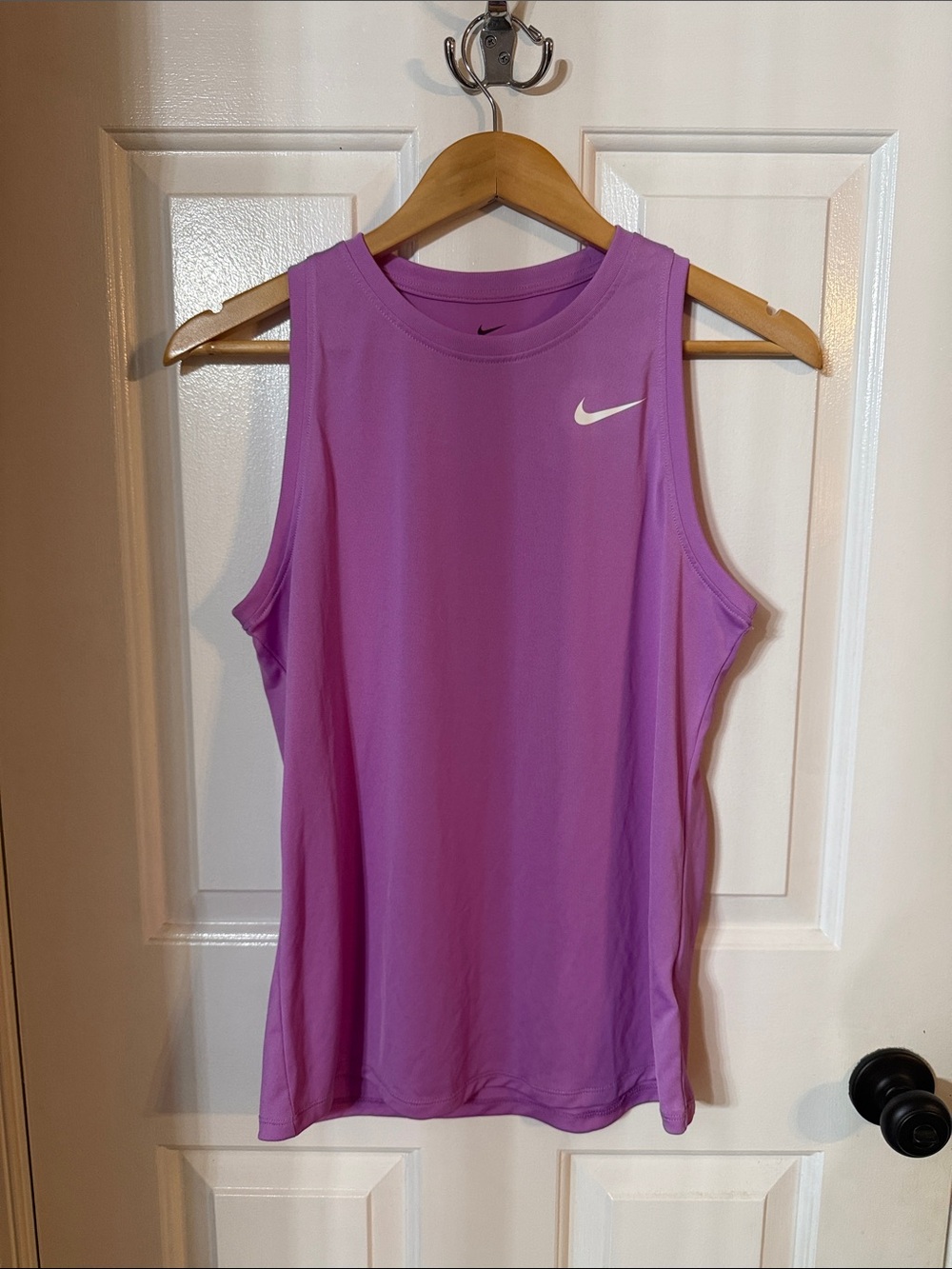 Nike Women’s Lavender Athletic Tank with White Swoosh